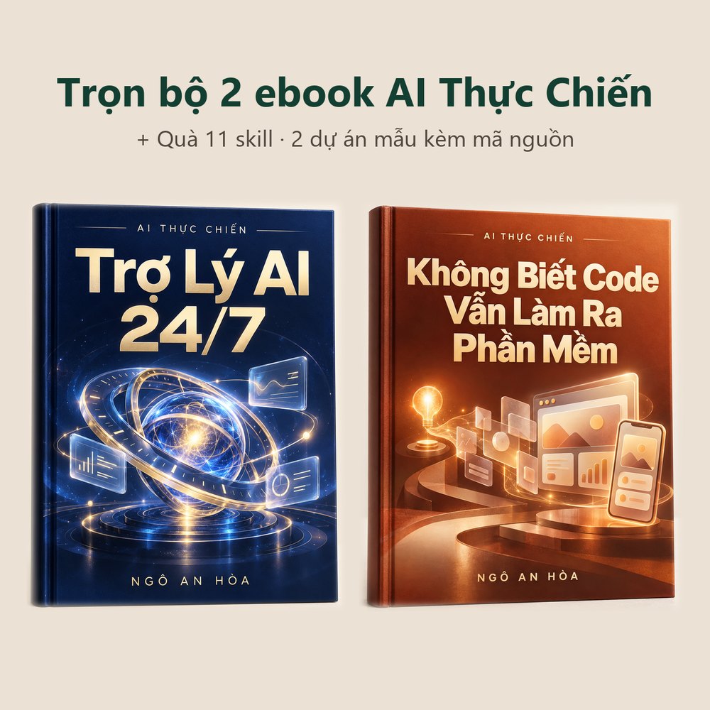 Bìa sách Trọn bộ 2 ebook AI Thực Chiến